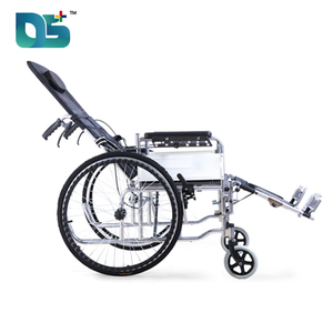 Diseño Popular Respaldo alto Marco de aleación de aluminio Ángulo ajustable Reposacabezas plano Freno de línea Fácil movilidad Silla de ruedas <span class=keywords><strong>manual</strong></span> - Product Image 2