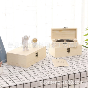 <b>Pine</b> Wooden Storage <b>Boxes</b> Rectangle 6cm Stackable Gift Craft Packaging - Product Image 2