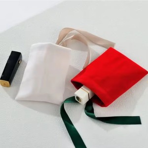 Wholesale Thickened Plush Fabric Bag Bundle Pocket Ring Earrings Necklace Jewelry Bag Jewelry Ribbon Custom Print Logo - Product Image 2