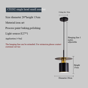 シンプルモダン北欧高級バーシャンデリアミドルベッドサイドペンダントライトダイニング用寝室使いやすい設置インターネット - Product Image 2