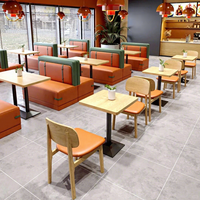 Großhandel OEM ODM Kommerzielle Restaurantmöbel Fast-Food-Café Kaffee Catering Sitzecken Modulare Esstische und Stühle Set