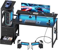 Bureau de jeu réglable en hauteur Hetium, moderne et ergonomique, avec moteur unique, contrôleur électrique intelligent, structure en bois massif et acier