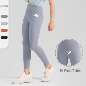 Leggings da allenamento elasticizzati morbidi burrosi per ragazze <span class=keywords><strong>pantaloni</strong></span> da <span class=keywords><strong>Yoga</strong></span> da ballo traspiranti a vita alta per bambini di 6-13 anni - Product Image 1
