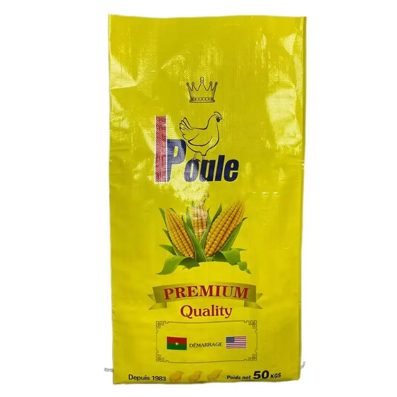 Sac de riz tissé en pp de haute qualité recycler le sac d'emballage BOPP laminé utilisé 25kg 40kg 50kg sacs tissés en pp 10 kg