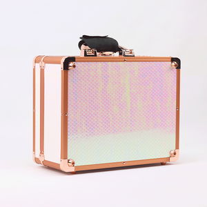 Estuche de tocador de <span class=keywords><strong>maquillaje</strong></span> personalizado, caja dura de belleza con luces integradas, espejo completo, proveedor al por mayor, novedad de 2023 - Product Image 3