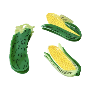 Pinzas <span class=keywords><strong>para</strong></span> el pelo bonitas con diseño <span class=keywords><strong>de</strong></span> vegetales (maíz y melón amargo), <span class=keywords><strong>de</strong></span> acetato <span class=keywords><strong>de</strong></span> lujo, tipo pinza <span class=keywords><strong>de</strong></span> tiburón, accesorios <span class=keywords><strong>para</strong></span> el <span class=keywords><strong>cabello</strong></span> <span class=keywords><strong>para</strong></span> mujer - Product Image 3