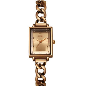 Reloj elegante para mujer con esfera cuadrada pequeña, pulsera de aleación creativa y de nicho, reloj de cuarzo impermeable. - Product Image 1