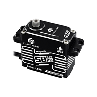 Flashhobby BLS3858MED Servo Digital Programable de 58KG con Super Torque, Sensor Magnético de 0.12 Segundos, Motor sin Escobillas a Prueba de Agua para Auto RC