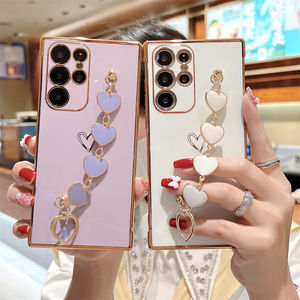 Custodia protettiva per telefono con cinturino a forma di cuore in TPU morbido per <span class=keywords><strong>Samsung</strong></span> Galaxy A12 A13 A52 <span class=keywords><strong>A53</strong></span> 5G <span class=keywords><strong>Cover</strong></span> antiurto - Product Image 1