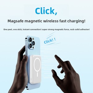 <span class=keywords><strong>Batterie</strong></span> <span class=keywords><strong>Externe</strong></span> Magnétique Sans Fil Transfrontalière 10 000 mAh à Charge Rapide, Mini Portable en Plastique, <span class=keywords><strong>Batterie</strong></span> au Lithium Polymère GO - Product Image 3