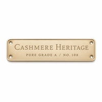 Plaque métallique estampée avec finition plaquée, logo métallique, plaque signalétique avec double trou pour l'identification du fabricant, marquage décoratif