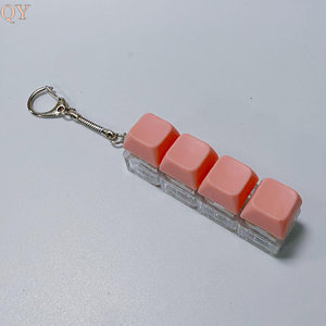 QY Multicolor Macaron Button Keychain Toy Nine Key Fidget <b>Keyboard</b> Stress Relief Finger Exercise Sensory Gift for Kids Adults - Product Image 6