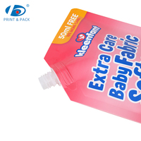 Sachets d'emballage de recharge de lessive en PET/PE, anti-fuite, avec bec verseur et logo personnalisé, pour détergent liquide