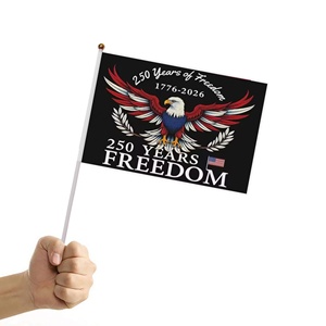 Bandierine Personalizzate USA 250° Anniversario, Aggiungi il Tuo <span class=keywords><strong>Logo</strong></span>, Bandiera a Mano Personalizzata 1776-2026 per Eventi, 5x8 Pollici - Product Image 5