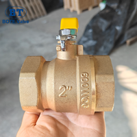 Válvula de Bola de Latón de 1 Pulgada, 2 Piezas, Sellado de PTFE, Conexión NPT, Manual, para Agua, OEM