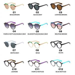 Lunettes de soleil polygonales à double couleur, monture fine, anti-lumière bleue, protection UV400, personnalisables avec logo, collection mode 2025 pour femmes - Product Image 6