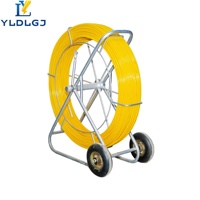 Tige de tirage flexible en fibre de verre de 12 mm x 200 m pour le tirage de conduites industrielles enterrées et de conduites souterraines pour l'installation de canalisations utilitaires