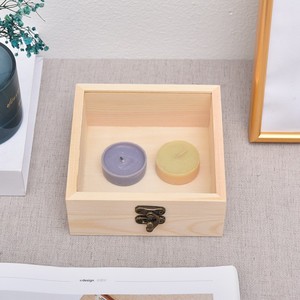 Natural <strong>Wooden</strong> Rectangular <strong>Storage</strong> <strong>Box</strong> with Glass Cover Wood Gift Jewelry Packing <strong>Box</strong> - Product Image 4