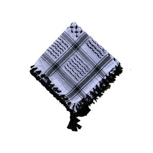 Listo para enviar nueva borla de moda árabe cuadrado táctico pañuelo para la cabeza decoración musulmana al aire libre blanco sólido Shemagh - Product Image 2