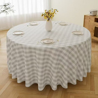 Nappe de pique-nique ronde en PVC rouge et blanc épais, imperméable et résistante à l'huile, style pastoral, pour restaurant et usage domestique