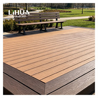 Co-extrusion Wpc Fireproof Decking Wood Outdoor Decking Timber Wpc Decking Factory Direct Good Price Extruded Wood Plastic