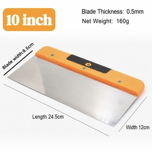 Wide Stainless Steel Flat Type Scraper Putty Knife Set Skimming Blades Drywall Finishing Taping Construction Tools - Product Image 2