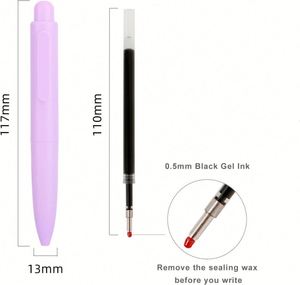 Mini Pocket Gel <b>Pens</b> Black Ink Cute <b>Retractable</b> Short Small <b>Pen</b> Stationery Teachers Students School Office Supplies Party Gifts - Product Image 4