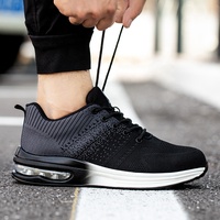 Chaussures de sécurité athlétiques respirantes pour hommes, dernières baskets décontractées à embout en acier pour la course et le travail