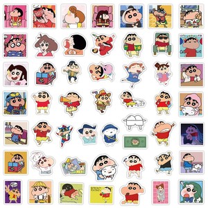 50 Uds. Crayon de dibujos animados <span class=keywords><strong>Shin</strong></span>-<span class=keywords><strong>Chan</strong></span> <span class=keywords><strong>pegatinas</strong></span> de grafiti para niños libro nevera decoración pegatina de Anime japonés - Product Image 2