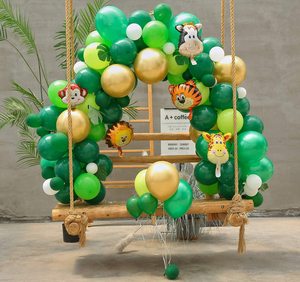<strong>Jungle</strong> Safari <strong>Theme</strong> <strong>Party</strong> Supplies 144 PCS Balloon Garland Kit Favors for Kids Boys Birthday Baby Shower Decoration - Product Image 2