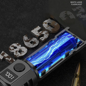 Nouvel affichage de puissance numérique Laser blanc Rechargeable par USB Super lumineux Portable Zoom télescopique lampe torche <span class=keywords><strong>LED</strong></span> lampe de poche tactique - Product Image 4