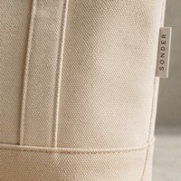 Sac en toile de coton pur structuré de qualité supérieure, minimaliste, chic et discret, écologique, grande capacité, pour le quotidien et le shopping