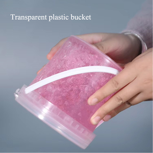 Balde de Plástico Transparente de Material PP de Grau Alimentício com Logo Personalizado, Capacidade de 1-50L, Balde Quadrado com Tampa e Alça - Product Image 3