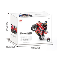 Moto télécommandée électrique 1:6 avec système d'équilibrage automatique à six axes, rotation à 360 degrés, vitesse de 20 km/h