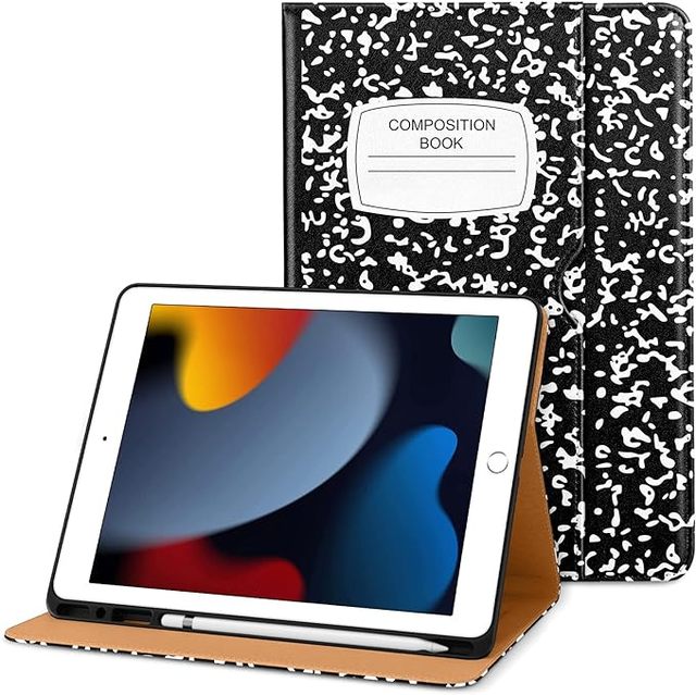 Leather Folio Stand Tablet Cover Case for for iPad 9th/8th/7th Generation 10.2 Inch
