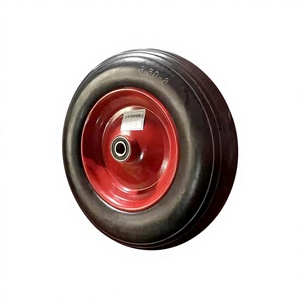 도매 저렴한 가격 펑크 방지 3.50-8 솔리드 타이어 14인치 평면 없는 PU 폼 휠, 손수레, 핸드 트롤리, 발전기용 - Product Image 1