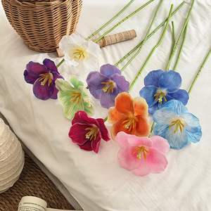 Arreglo de Tulipanes Artificiales de Cara Abierta, Flores de Seda de Alta Simulación, Decoración para Bodas, Ramo de Mesa - Product Image 4