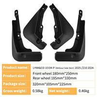 Garde-boue Premium Anti-éclaboussures Protection de Roue Compatible avec Geely LYNK&CO Z10 10 EM-P Sans Jupes Latérales NEV
