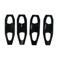 YCSUNZ 4PCS Kits d'inserts de poignées de porte noir brillant pour Toyota Hilux Travo 2026 2015-2025 Accessoires