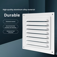 Système HVAC en alliage d'aluminium Ventilation murale extérieure Grille de persienne anti-pluie avec maille anti-moustiques