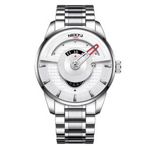 Drioshipping 2059 Men's Luxury Quartz <b>Watch</b> High Quality Stainless Steel Sports Luminous Waterproof Leather 22mm <b>Glass</b> Dial" - Product Image 4