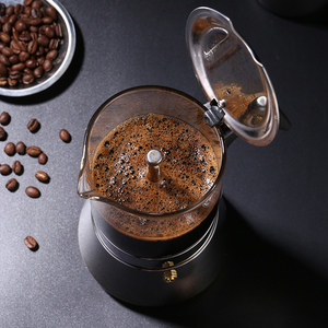 Tws — machine à Espresso en verre de cristal et en acier inoxydable, modèle Moka à Induction, avec sous-verres et cuillères - Product Image 6
