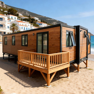 Maison <span class=keywords><strong>de</strong></span> <span class=keywords><strong>plage</strong></span> modulaire détachable <span class=keywords><strong>de</strong></span> luxe, préfabriquée et mobile, conteneur maritime modifié, maison <span class=keywords><strong>de</strong></span> camping <span class=keywords><strong>en</strong></span> acier durable - Product Image 1
