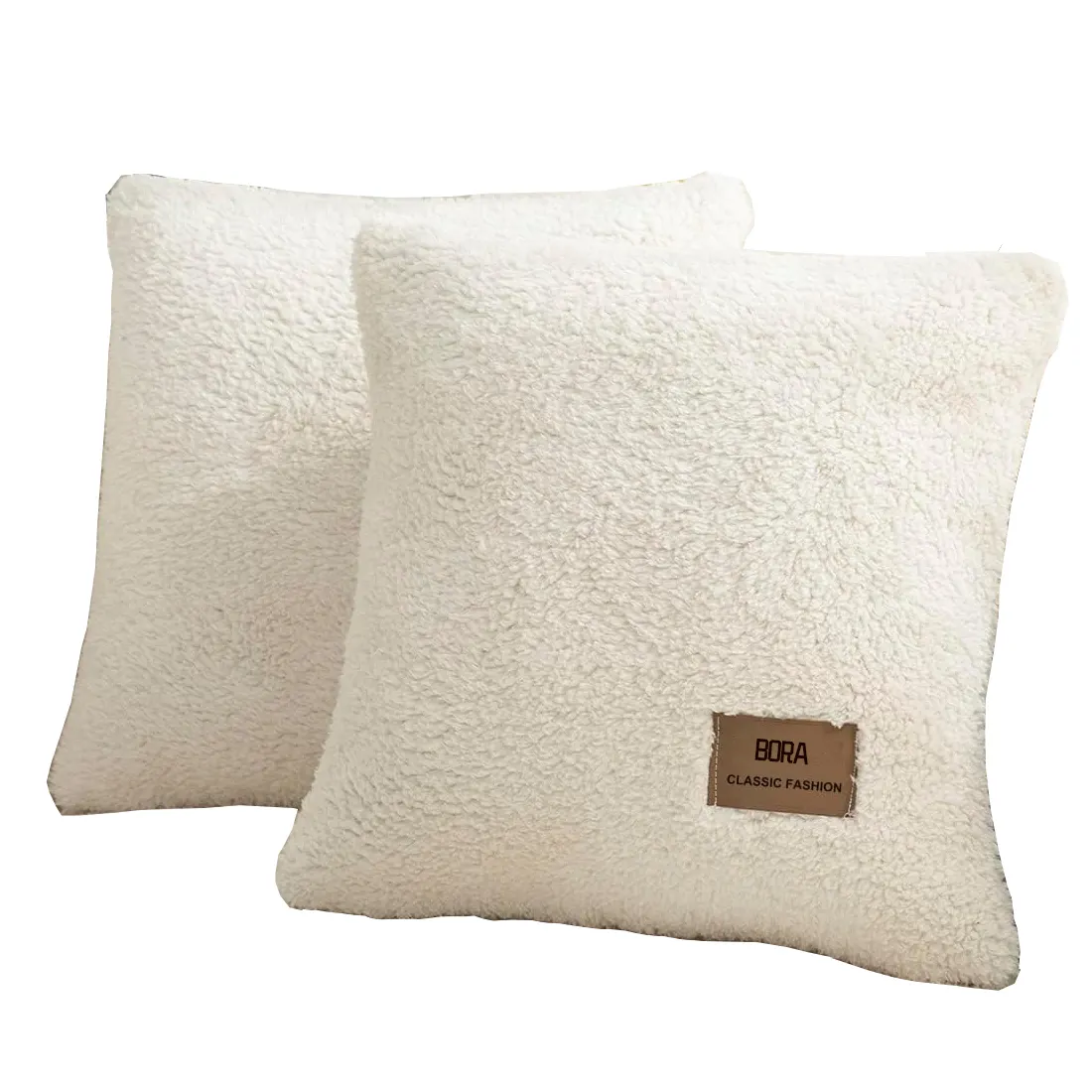 Housses de coussin en polaire Sherpa double face pour canapé-lit Housses de coussin en peluche douce et chaude Housse de coussin en peluche de luxe Fuzzy Furry