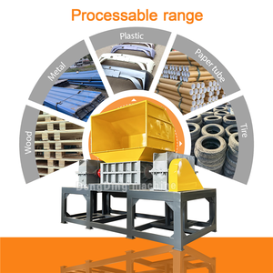 Broyeur de pneus en caoutchouc, machine de recyclage de pneus usagés pour la production de granulés et de poudre, avec convoyeur et tuyau. - Product Image 3