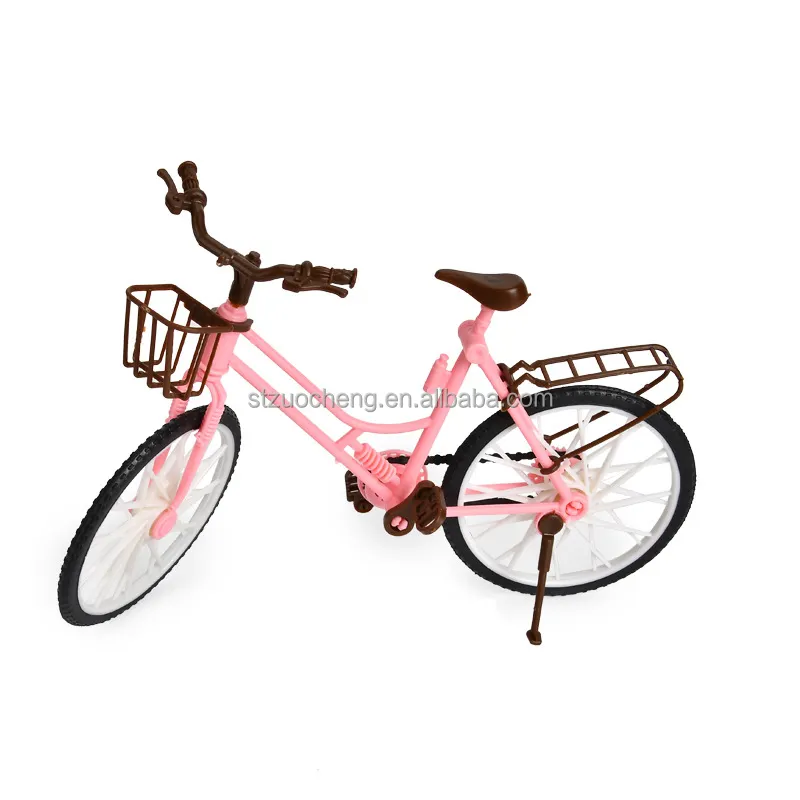 Heißer Verkauf 1:12 1:6 Maßstab Puppen Zubehör Kinder Mini Kunststoff Fahrrad Miniatur montiert Fahrräder Spielzeug