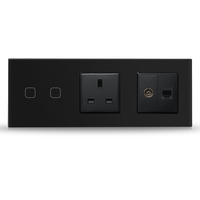 CNSKOU Hotel Outlet Bon prix Panneau en verre trempé Prise murale unipolaire 16A Made PC pour chambres doubles/simples/triples