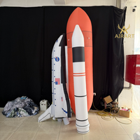 Fusée spatiale gonflable géante de 3 m de haut, navette gonflable géante pour événements pour enfants et foires scientifiques
