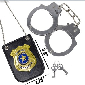 Accessoires de jeu de rôle de policier pour enfants pour fête costumée d'Halloween : insigne en alliage, épingle de poitrine, chapeau et <span class=keywords><strong>lunettes</strong></span> - Product Image 5