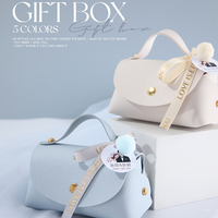 Sacs cadeaux en cuir PU personnalisés 50 pièces, boîtes à bonbons dragées de mariage, sac à main décoratif pour petite fête